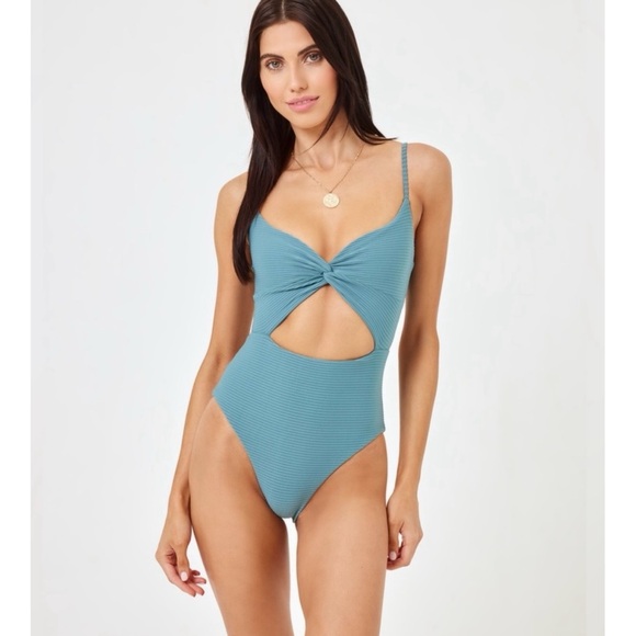 L*SPACE Kyslee Twisted Cutout One-Piece Swimsuit Size XL - Picture 1 of 7